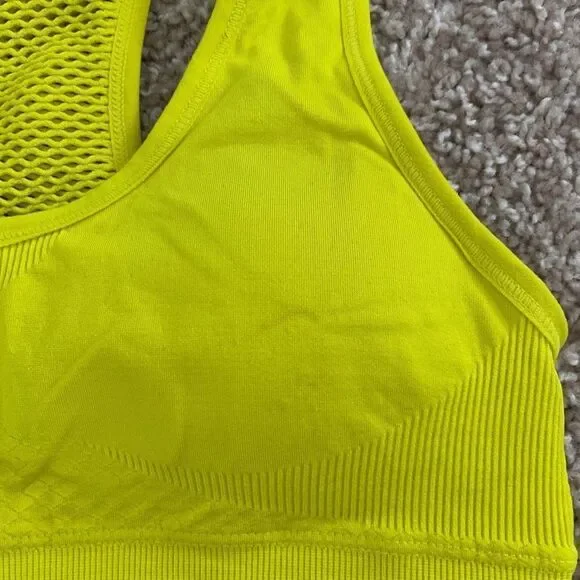 Forever 21 Neon Yellow Sports Bra - Picture 2 of 4